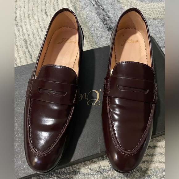 J. Crew Burgundy Patent Leather Penny Loafers - Picture 7 of 7